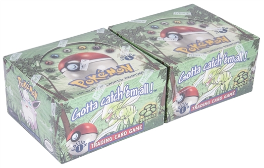 1999 Pokemon Jungle 1st Edition Lot of Two (2) English Booster Boxes Factory Sealed